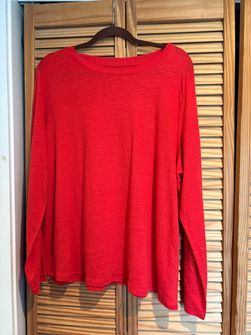 Eileen Fisher Organic Linen long sleeved shirt size XL top Spring Summer Light
